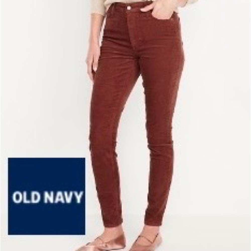 Old Navy Women's Brick Red Skinny Corduroy Jeans